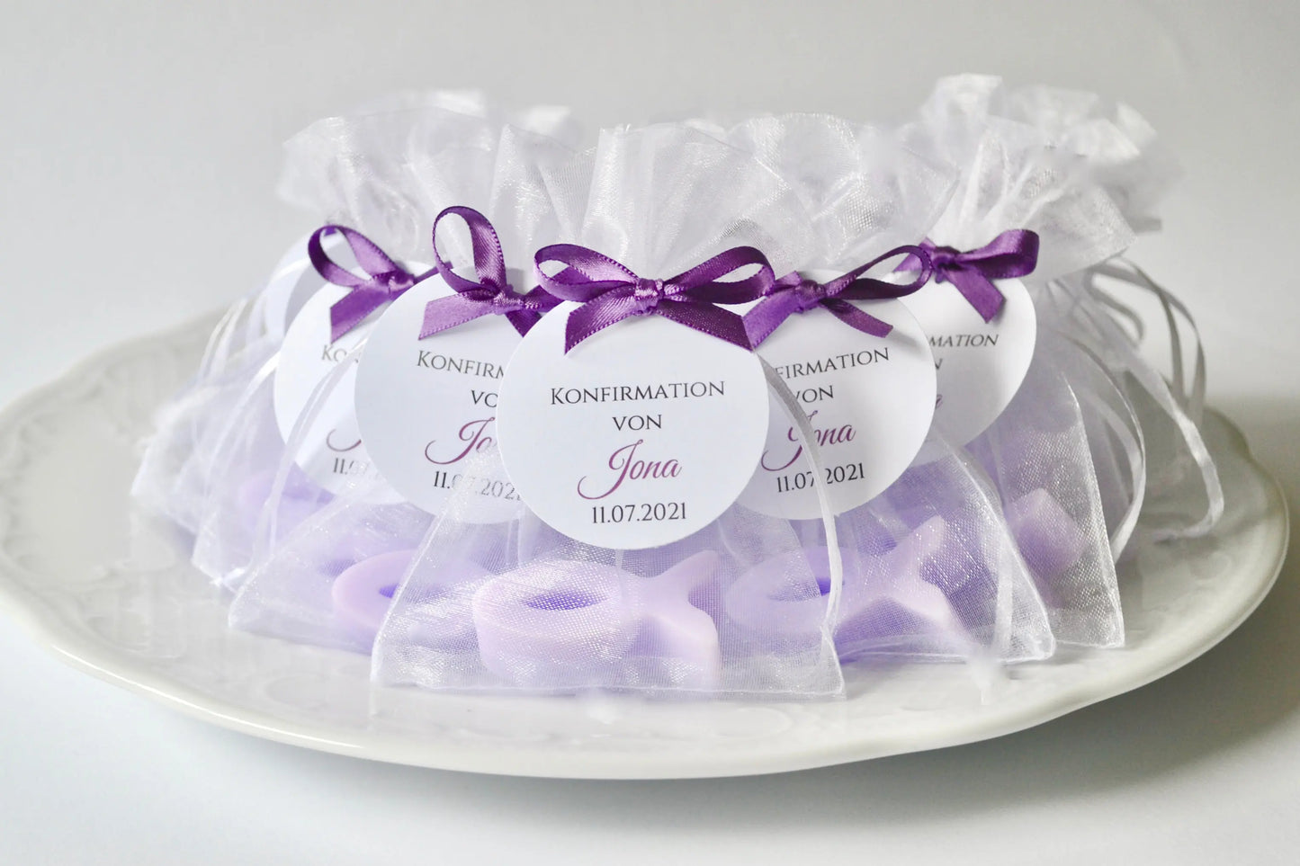 Gastgeschenke FISCH Seife lila Velvet Design - Berlin