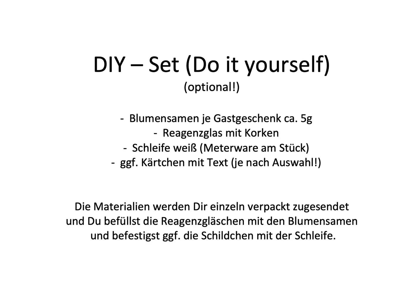 Gastgeschenke zur Hochzeit - Blumensamen (Eukalyptus Motiv)