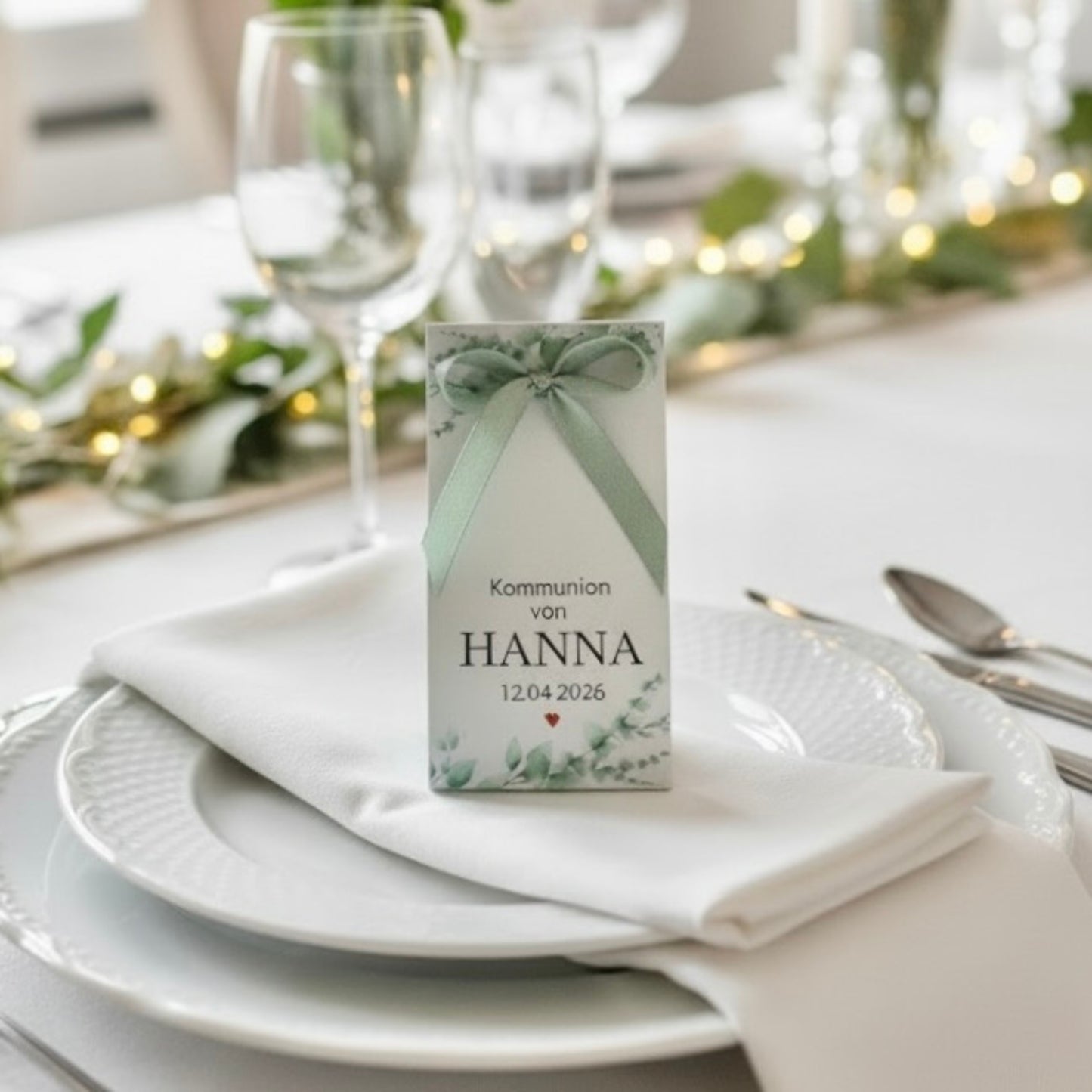 Gastgeschenk Bubble Kerze grün