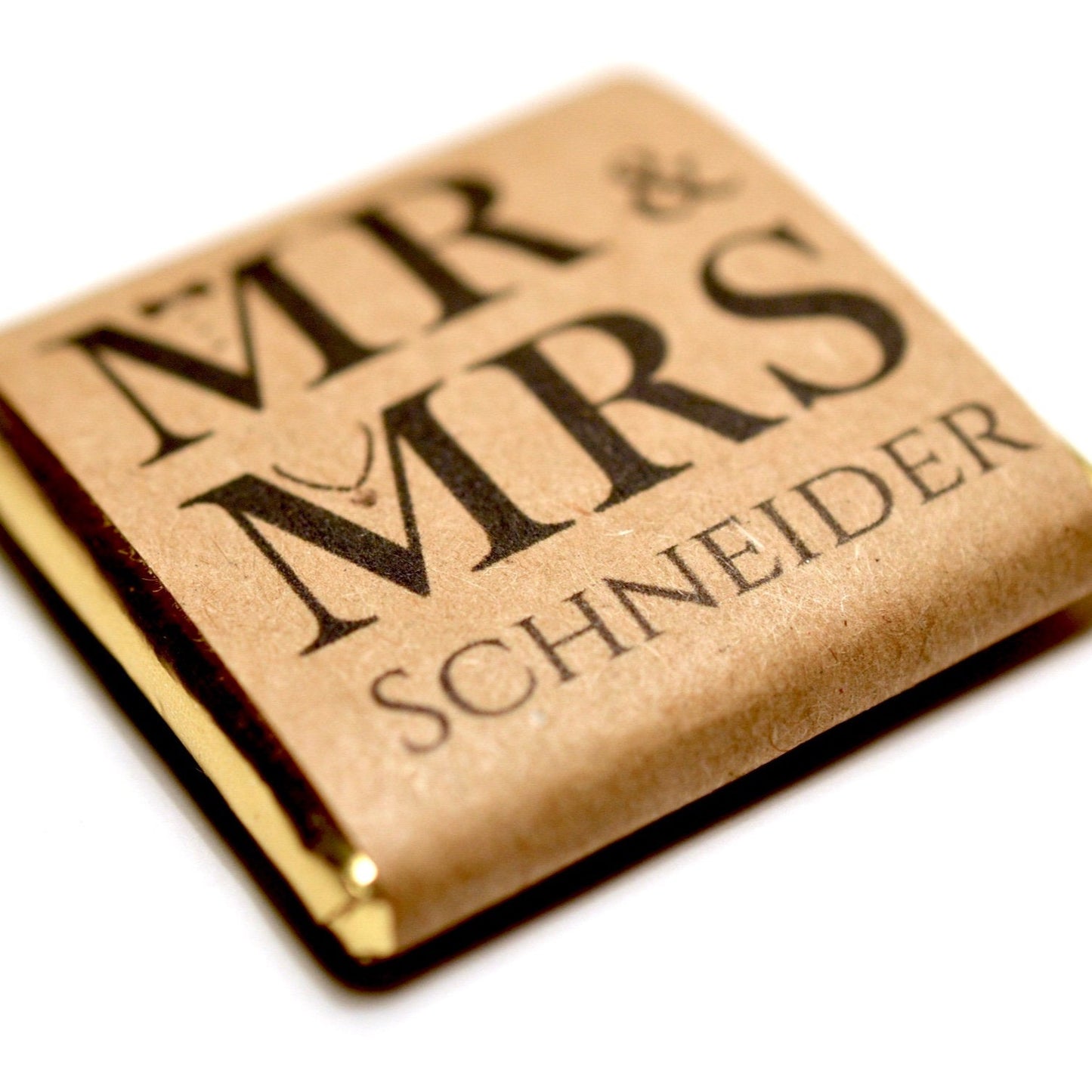 Gastgeschenke zur Hochzeit | Schokolade Mr und Mrs + Name